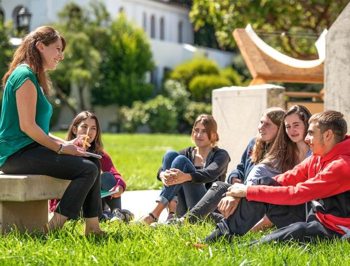 Outdoor class on SMC campus