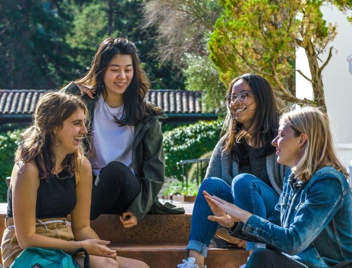 Saint Mary's Entrepreneurship Students Chatting on Campus